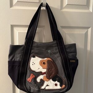 Chala Carryall Zip Tote Dog   Gen II Blue Stripe